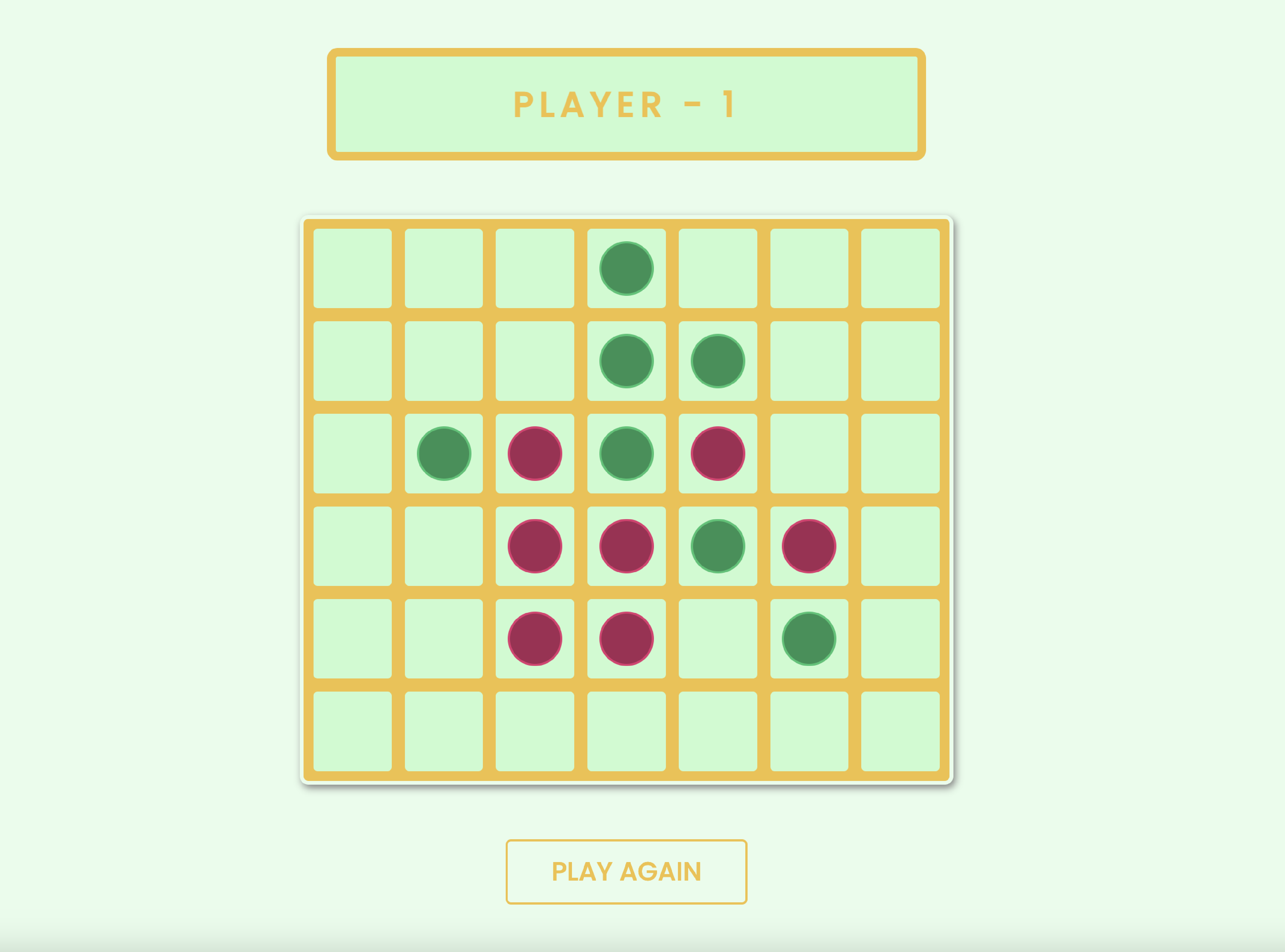 screenshot of Connect Four Game